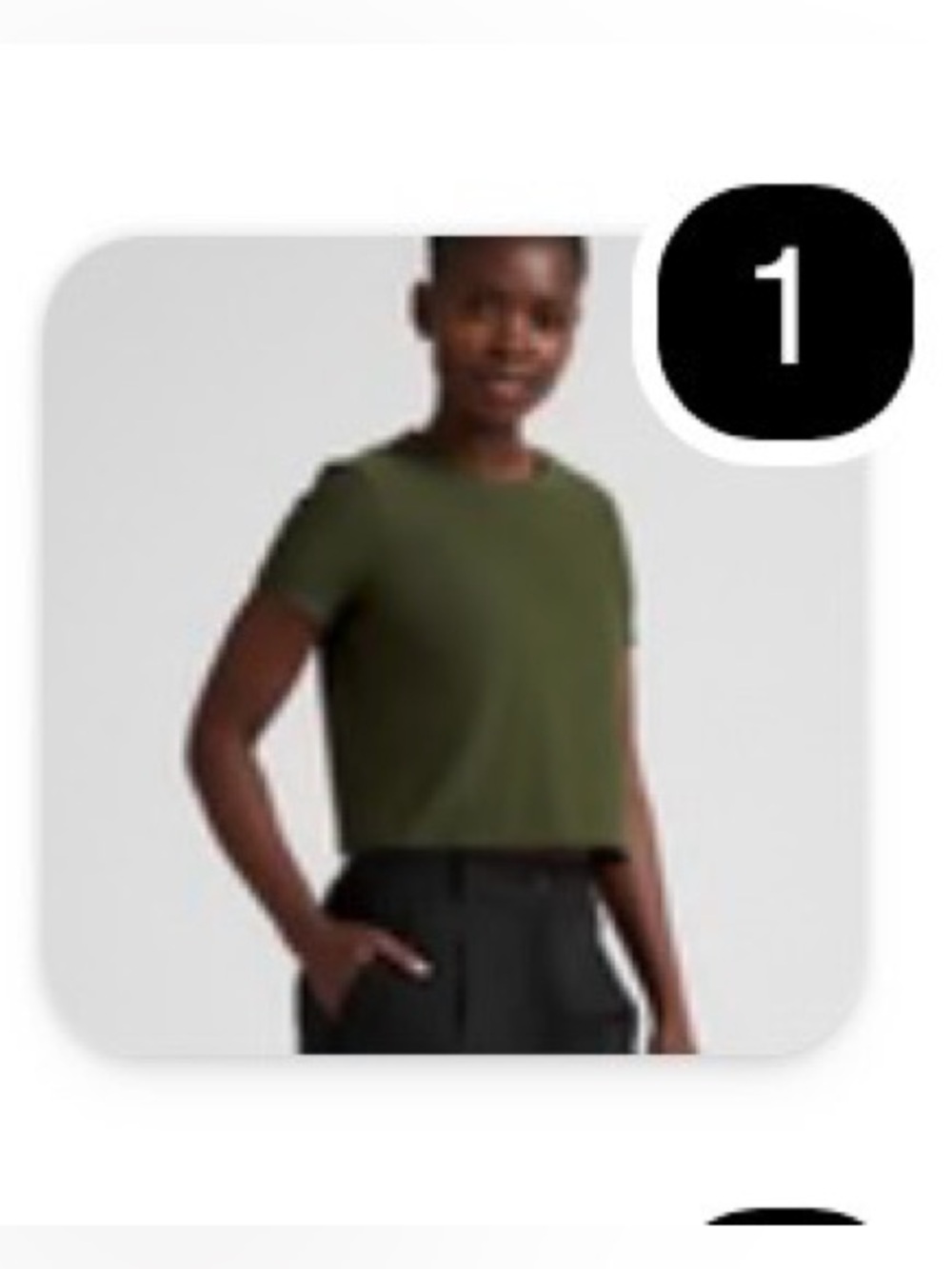 BEYOND YOGA Featherweight Supreme Cropped Tee - Army Green